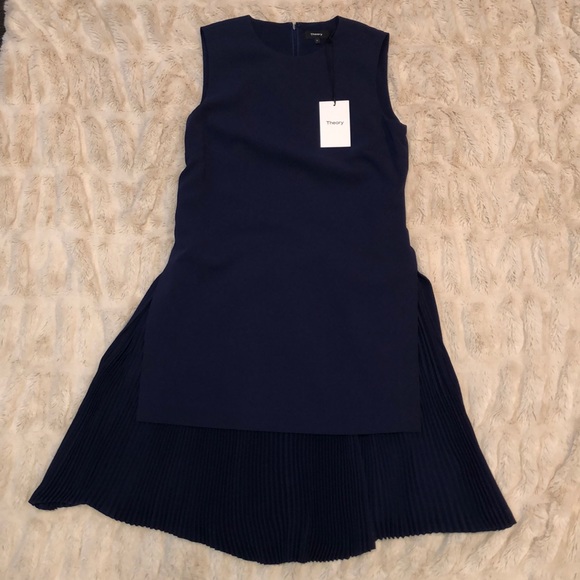 Theory Dresses & Skirts - NWT Theory Sea Blue Winslow Crepe Dress